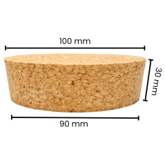 Bolsa 10 u. tapón corcho 100x90 mm