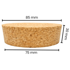 Bolsa 10 u. tapón corcho 85x75 mm