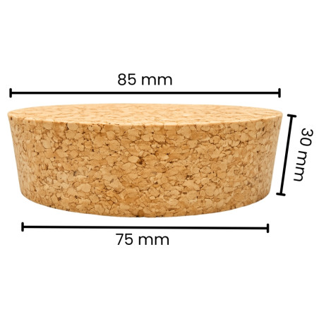 Bolsa 10 u. tapón corcho 85x75 mm